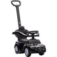AIYAPLAY 2 in 1 Baby Ride on Push Car Mercedes-Benz C-Class Licensed in Black
