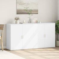 Berkfield Home Sideboards 2 pcs White 79x38x80 cm Engineered Wood | Size: 79 x 38 x 80 cm