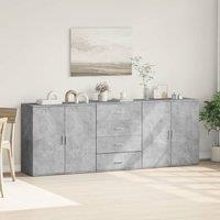 Berkfield Home Sideboards 3 pcs Concrete Grey Engineered Wood