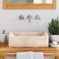 Berkfield Home Sink 45x30x12 cm Marble High Gloss Cream | Size: 45 x 30 x 12 cm