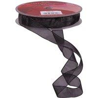 KDMD Black Woven Edge Organza Pack of 2