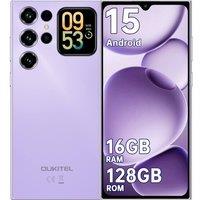 OUKITEL C62 Mobile Phones 2025 - Android 15, 6.88 Smart phone, 16GB+128GB/1TB in Purple