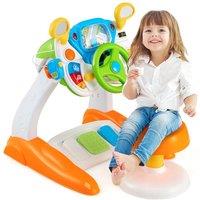 CASART Simulated Driving Play Station & Stool Set With Cyclic Rotary Scene