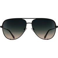 Quay Aviator Gloss Black Green Fade High Key Extra Large