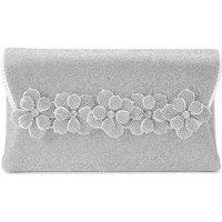 Carvela Women's 'Petalo Envelope Clutch' Bag in Silver
