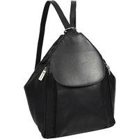 House of Leather Women's Rome Real Leather Bag in Black | Size: Medium