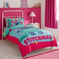 OHS Kids Stitch Cotton Blend Duvet Cover Set Xmas Bedding in Mint | Size: Single