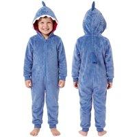Harry Bear Boy's Shark Fleece Onesie in Blue | Size: 4-5 Years