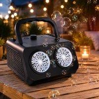 NESTLUNE Automatic LED Bubble Machine Blower 20000 Kids Outdoor in Black | Size: 100 cm x 15 cm