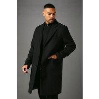Burton Men's Black Signature 3 Button Epsom Wool Blend coat | Size: Small