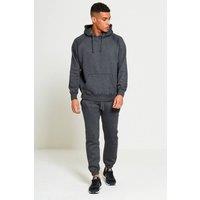 AARHON Men's Mens Oversized Pullover Hoodie & Cuffed Joggers Set in Charcoal | Size: Small