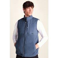 TOG24 Men's 'Tony' Padded Sherpa Gilet in Blue | Size: Large