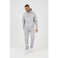 Brave Soul Men's Crossover Neck Hoodie & Joggers Set in Grey | Size: 2XL