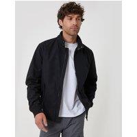 threadbare Men's Showerproof Microfibre Harrington Jacket in Black | Size: 2XL