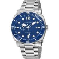 Haurex Italy Men's Fortezza 316L, Blue Bezel, Blue Dial, Stainless Steel Bracelet in Silver