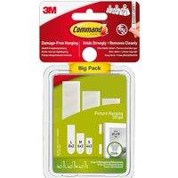 3M CLAW Command White Small, Medium, Large Picture Hanging Strips Big Pack 17211BP
