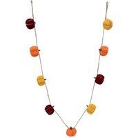 Four Candle Boucle Pumpkin Garland Yellow Orange & Brown 150cm