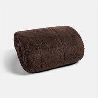 OHS Teddy Fleece Sensory Sleep Therapy Weighted Blanket in Chocolate | Size: 150 cm 200 cm