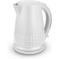 Tower T10075WHT Solitaire Kettle with 360 Swivel Base 1.5L 3KW White & Chrome