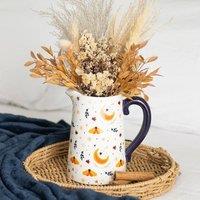 Uniqueful Autumn Magic Harvest Moon Print Ceramic Flower Jug | Size: 1 Pack