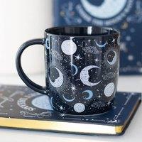 Uniqueful Blue Moon Print Mug in Navy | Size: 20oz (550ml)