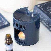 Uniqueful Blue Crescent Moon Oil Burner in Navy | Size: 1 Pack