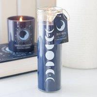 Uniqueful Blue Moon Phase Fig & Vanilla Scented Glass Tube Candle in Navy | Size: 200g