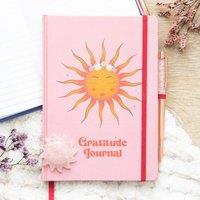 Uniqueful The Sun Gratitude Journal with Rose Quartz Pen in Pink | Size: 15 cm