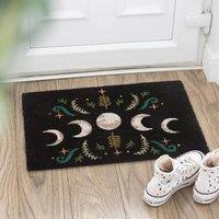 Uniqueful Black Dark Forest Moon Phase Doormat | Size: 100 cm