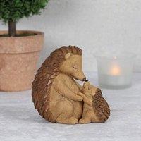 Uniqueful Happy Hoglet Mother & Baby Hedgehog Ornament in Brown | Size: 1 Pack