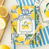 Uniqueful Italian Lemon Print A5 Recipe Journal | Size: 1 Pack