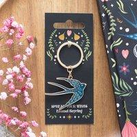 Uniqueful Blue Spread Your Wings Swallow Keyring | Size: 1 Pack