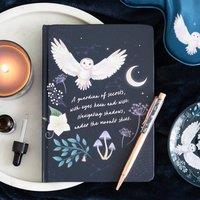 Uniqueful Night Owl Journal with Sodalite Pen in Blue | Size: 1 Pack