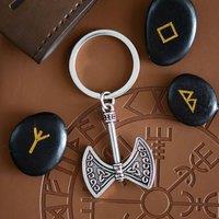Uniqueful Strength & Power Axe of Valor Keyring in Silver | Size: 1 Pack