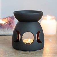 Uniqueful Black Triple Moon Cut Out Oil Burner | Size: 1 Pack