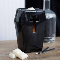 Uniqueful Coffin Oil Burner Gothic Home Fragrance Burner in Black | Size: 1 Pack