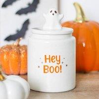 Uniqueful Hey Boo Ghost Storage Jar in White | Size: 1 Pack