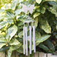 Uniqueful White Butterfly Windchime | Size: 1 Pack