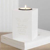 Uniqueful Feathers Appear Angel Wing Tealight Holder in White | Size: 1 Pack