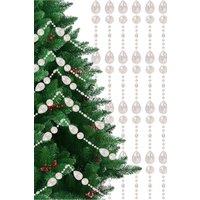 Neel Blue Iridescent Bead Chain Garland, Christmas Clear Garland Strands - 8M