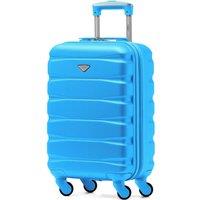 Flight Knight 55x35x20cm Cabin Carry Bag Hard Shell Suitcase 100+ Airline Approved in Turquoise