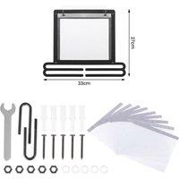 PAWNORA Wall-Mounted Medal Bib Display Rack in Black