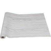 NESTLUNE Wood Effect Vinyl Wrap Self Adhesive Film Sticker in Grey | Size: 100 cm x 15 cm