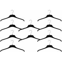 PAWNORA 45cm Plastic Black Hangers Pack of 10Pc