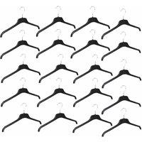 PAWNORA 45cm Plastic Black Hangers Pack of 20Pc