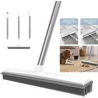 PAWNORA Rubber Broom Brush Pet Hair Remover in Grey