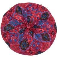 PAWNORA Red 50cm Round Floor Cushion 8cm Thick Home Decor Pillow in Light Red