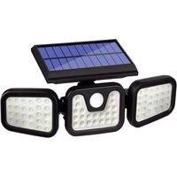 NESTLUNE 3-Head Solar Light LED PIR Motion Sensor Outdoor in Black
