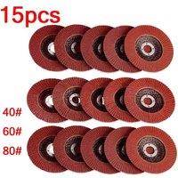 NESTLUNE 15PCS 40 60 80Grit FLAP GRINDING SANDING DISCS 115mm in Brown | Size: 1000mm x 400mm