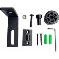 NESTLUNE Floor Guide Adjustable for Sliding Barn Door Bottom in Black | Size: 10000mm x 520mm